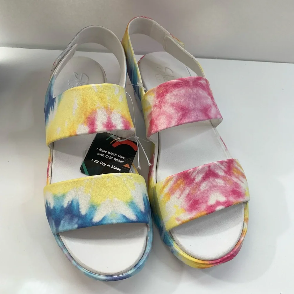 Skechers Foamies women’s sandals Tie Dye multi color size 10 - Picture 8 of 16